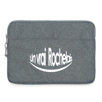 Un vrai rochelais - Sacoche pour ordinateur portable 15 pouces - gris chiné - Devant