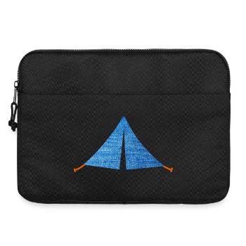 Zelt Jeans Muster Camping Camper zelten Van Life - Laptoptasche 15" - Schwarz - Vorne