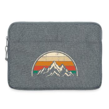 Crimson Peaks Retro Sunset - Laptop bag 15" - heather grey - Front