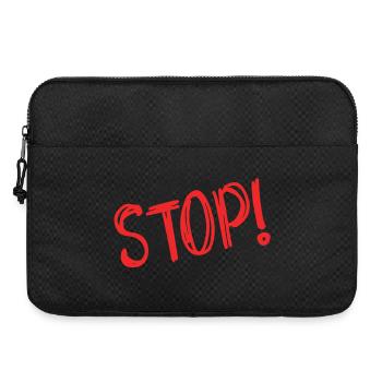 STOP. HUMOR. MESSAGE. QUOTATION. PANEL. DAD - Laptop bag 15" - black - Front