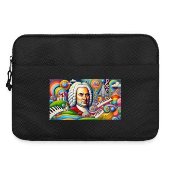 Johann Sebastian Bach : Portrait dans le style de la peinture moderne - Sacoche pour ordinateur portable 15 pouces - noir - Devant