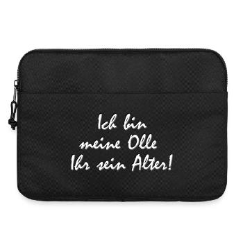 meine Olle Ihr sein Alter, Ruhrpott Dialekt - Laptoptasche 15" - Schwarz - Vorne