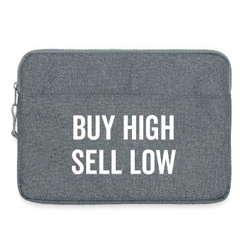 Buy High Sell Low - Laptop bag 15" - heather grey - Front