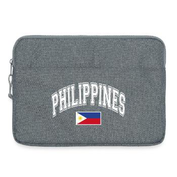 Philippinen Flagge - Laptoptasche 15" - Grau meliert - Vorne