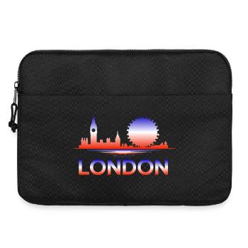 Farbverlauf der Londoner Skyline - Laptoptasche 15" - Schwarz - Vorne