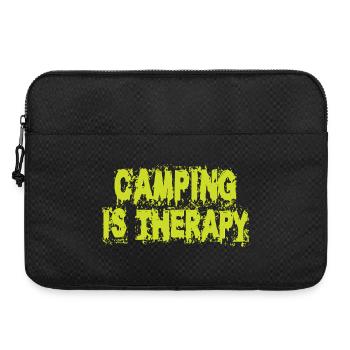 Camping ist Therapie - Laptoptasche 15" - Schwarz - Vorne