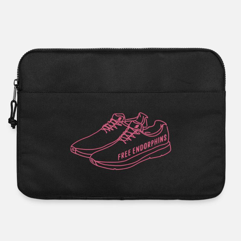 Endorphines gratuites – Conception de la motivation de course - Sacoche pour ordinateur portable 15 pouces - noir