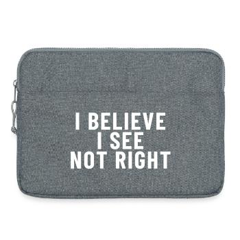 I believe I see not right Denglish - Laptop bag 15" - heather grey - Front