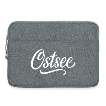 Baltic Sea Calligraphy Contrast - Laptop bag 15" - heather grey - Front