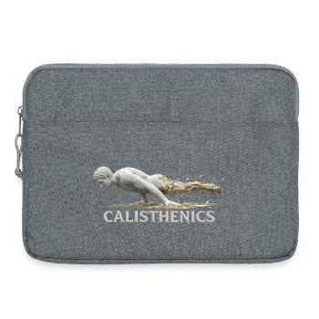 Calisthénie Planche - Statue grecque - Sacoche pour ordinateur portable 15 pouces - gris chiné - Devant