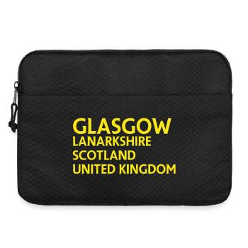 Glasgow – Scotland Textdesign - Sacoche pour ordinateur portable 15 pouces - noir - Devant
