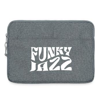 Musique jazz funky Typographie audacieuse - Sacoche pour ordinateur portable 15 pouces - gris chiné - Devant