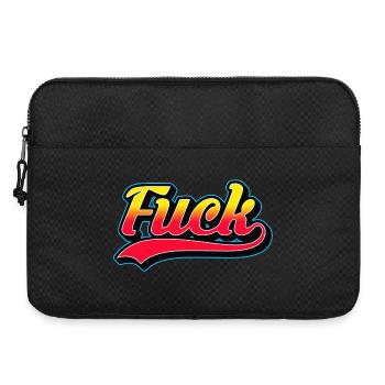 F-Wort-Retro-Logo - Laptoptasche 15" - Schwarz - Vorne