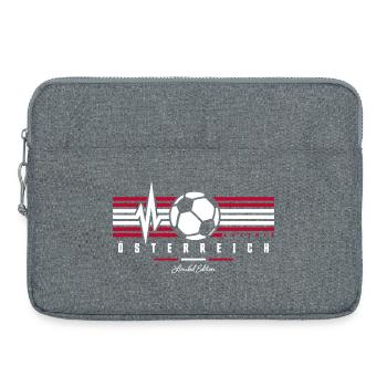 Austria Flag Football Heartbeat Austrians - Laptop bag 15" - heather grey - Front