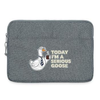 Serious Goose: Coffee, Tie & Grit - Laptop bag 15" - heather grey - Front
