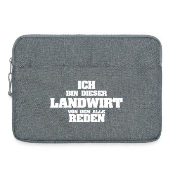 Arbeit Landwirt - Laptoptasche 15" - Grau meliert - Vorne