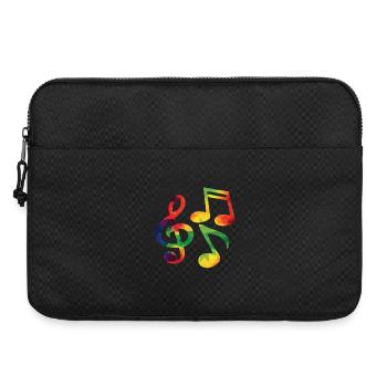 Colorful music notes - Laptop bag 15" - black - Front