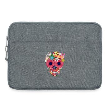 Skull flowers - Laptoptasche 15" - Grau meliert - Vorne