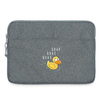 Quack Quack Duckling - Bande dessinée de canard - Sacoche pour ordinateur portable 15 pouces - gris chiné - Devant