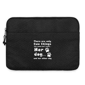 Hundeliebhaber-Shirt - Laptoptasche 15" - Schwarz - Vorne