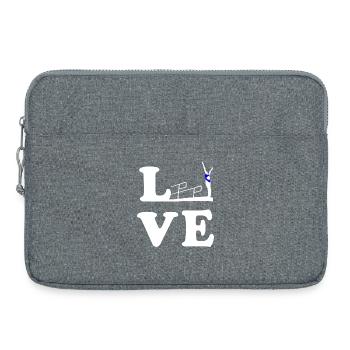 Diving Diving Diving LOVE - Laptop bag 15" - heather grey - Front