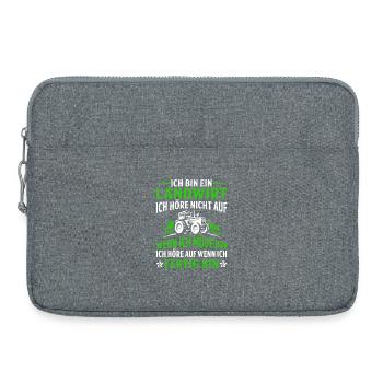 Ich bin ein Landwirt - Laptoptasche 15" - Grau meliert - Vorne