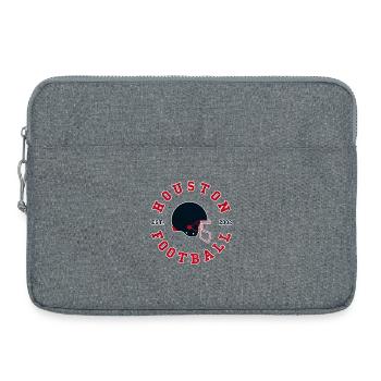 Logo rétro du football de Houston - Sacoche pour ordinateur portable 15 pouces - gris chiné - Devant