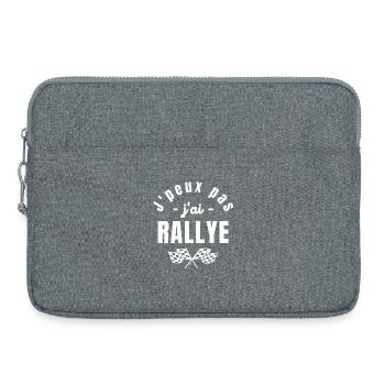 rallye, rallye sport, course de voitures - Sacoche pour ordinateur portable 15 pouces - gris chiné - Devant
