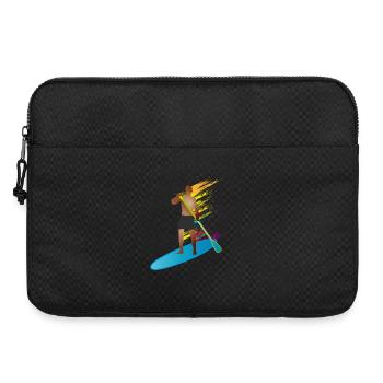 Stand up paddling - Mann mit Paddle Board - Laptoptasche 15" - Schwarz - Vorne