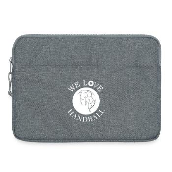 Nous aimons l’icône du handball icône logo illustration - Sacoche pour ordinateur portable 15 pouces - gris chiné - Devant