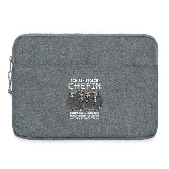 Unglaublich fleißiges Team Faultiere Stolze Chefin - Laptoptasche 15" - Grau meliert - Vorne