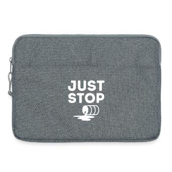 Just Stop Oil, Ecology, Oil - Laptop bag 15" - heather grey - Front
