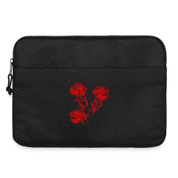 Roses, fleurs, jardin - Sacoche pour ordinateur portable 15 pouces - noir - Devant
