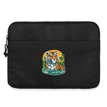 Tiger Print Jungle - Laptoptasche 15" - Schwarz - Vorne
