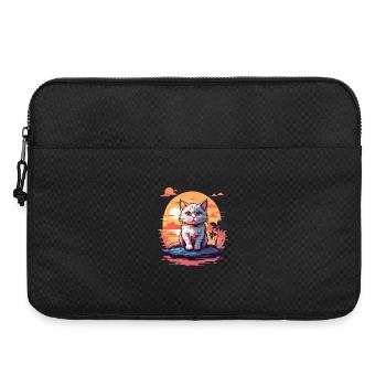 Cute little cat by the sea - Laptop bag 15" - black - Front