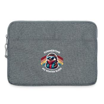 Hedgehog in summer with sunglasses - Laptop bag 15" - heather grey - Front