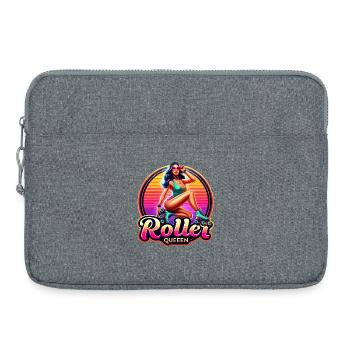 Lebendige Rollerkönigin Illustration - Laptoptasche 15" - Grau meliert - Vorne