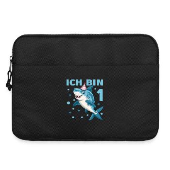 Lustig Hai 1 Geburtstag Haie 1 Kindergeburtstag - Laptoptasche 15" - Schwarz - Vorne