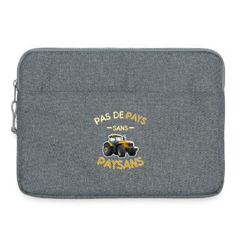 No country without yellow peasants - Laptop bag 15" - heather grey - Front