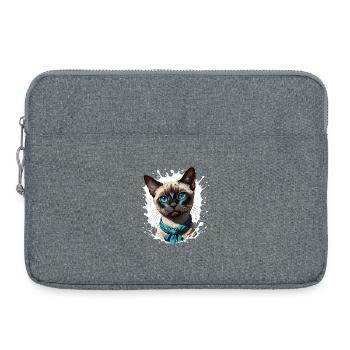 Siamkatze - Laptoptasche 15" - Grau meliert - Vorne