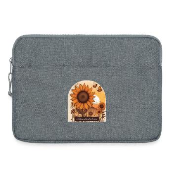 Sonnenschein für die Seele - Laptoptasche 15" - Grau meliert - Vorne
