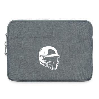 Baseball Helm Zeichnung - Laptoptasche 15" - Grau meliert - Vorne