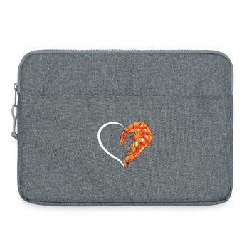 Shrimp Heart Embrace - Laptop bag 15" - heather grey - Front