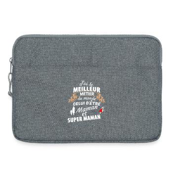 Stolz Mama Superheld - Laptoptasche 15" - Grau meliert - Vorne