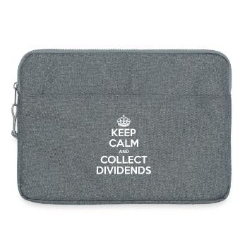 Restez calme et touchez les dividendes - Spruch - Sacoche pour ordinateur portable 15 pouces - gris chiné - Devant
