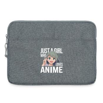 Anime Fan Girl Zitat - Laptoptasche 15" - Grau meliert - Vorne