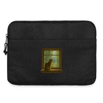 Cat at the window - Laptop bag 15" - black - Front