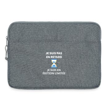 I'm not late - Laptop bag 15" - heather grey - Front