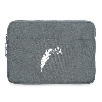 Conception de vol d’oiseau de la liberté à plumes - Sacoche pour ordinateur portable 15 pouces - gris chiné - Devant