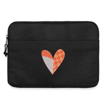 Patchwork Herz Nr 5 - Laptoptasche 15" - Schwarz - Vorne